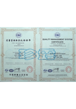 ISO9001:2008質(zhì)量管理體系認(rèn)證證書